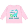 thumbnail image 3 of Inktastic I Love My Auntie-saurus Cute Brontosaurus Family Boys or Girls Long Sleeve Toddler T-Shirt, 3 of 5