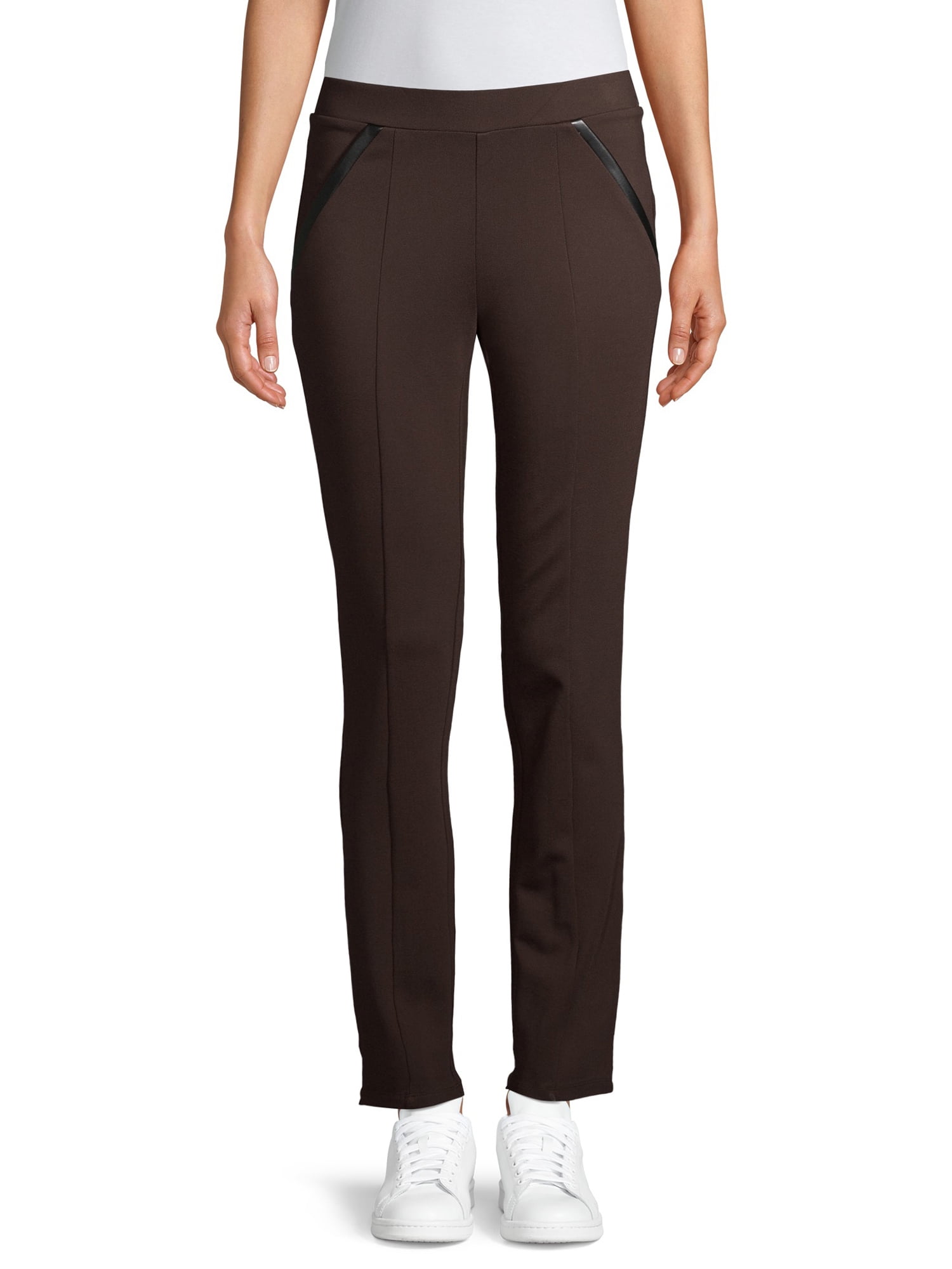 Rafaella Ponte Knit Slim Pants - Walmart.com