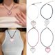 thumbnail image 4 of Stylish Heart Pendant Necklace Teen Girls Choker Fashionable Neck Chains Gift--Black-Product code 48674 Black, 4 of 5