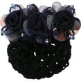 thumbnail image 1 of Moño para mujer con flor, redecilla para el pelo, accesorio para azafata., 1 of 5