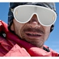 thumbnail image 3 of Gafas de sol futuristas, gafas de sol de espejo plateadas de gran tamaño., 3 of 5