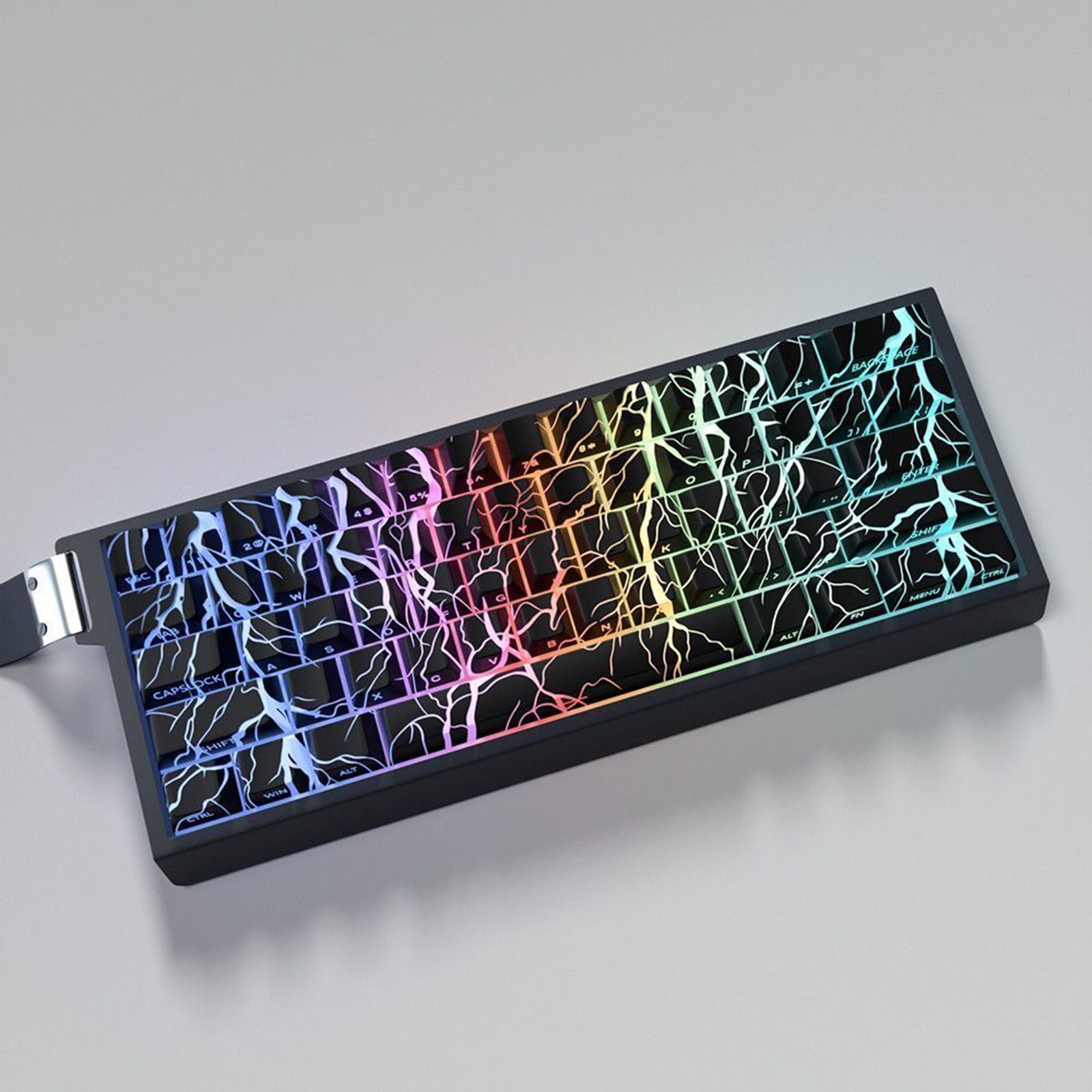 64/74Key Keycaps Customs Keycap Set Side Print Backlit Key Keycaps for 60 61 63 64 65 67 68 Mechanical Keyboards