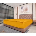 thumbnail image 2 of Zip-On Fitted Sheet Set - Designed for Mattresses with Up to 8" Inch Deep Pockets - Includes 1 Fitted Sheet Base and 2 Zip-On Sheets Twin XL Size - 600 TC - Yellow Color, 2 of 4