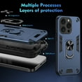 thumbnail image 6 of SaniMore Case for iPhone 13 Pro Max, Magnetic Car Mount 4ft Drop Tested Military Grade Protective Shockproof Anti-fall Rugged Rotating Bracket Anti-slip Shell for iPhone 13 Pro Max, Navyblue, 6 of 6