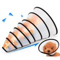 thumbnail image 2 of Anti-Biting Dog Cat Grooming Protective Cover Wound Healing Cone Collar transparent & black, 2 of 6