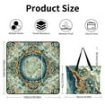 thumbnail image 2 of Ornate Frame Encircles Earth Clouds Stars Picnic Blanket Waterproof Outdoor Beach Blanket Hand-held Pad Suitable for Travel, Camping, Beach, Family Gatherings, 2 of 7