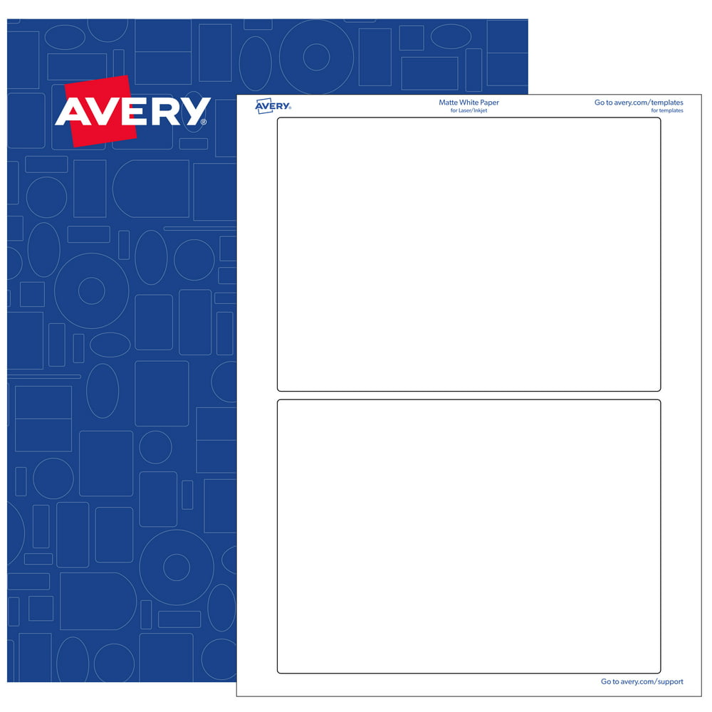 Avery Rectangle Labels, 5" x 7", White Matte, 200 Printable Labels