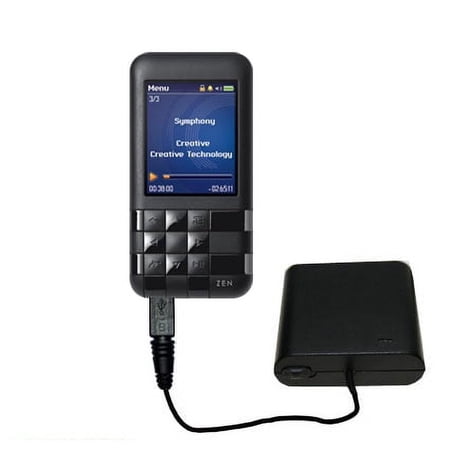 Portable Emergency AA Battery Charger Extender suitable for the Creative Zen Mozaic EZ300 - with Gomadic Brand TipExchange Technology