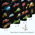 thumbnail image 6 of Cartoon Traffic Vehicles Signs Black Pattern Shower Curtain 84"x72" ,Bathroom Decorative Shower Curtains Set with 12 Hooks,Modern Waterproof Washable Shower Curtain, 6 of 6
