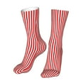 thumbnail image 6 of Cauagu Red And White Stripes Pattern Fun Novelty Crew Socks,Casual Athletic Socks Neutral Socks Cozy Crew Socks Christmas Gift, 6 of 7