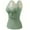 Green, variant on Sleeveless Thermal Fleece Tank Top For Women V Neck Lace With Chest Cushion Thick German Velvet Lace Brushed And Heated Base Top Khaki M