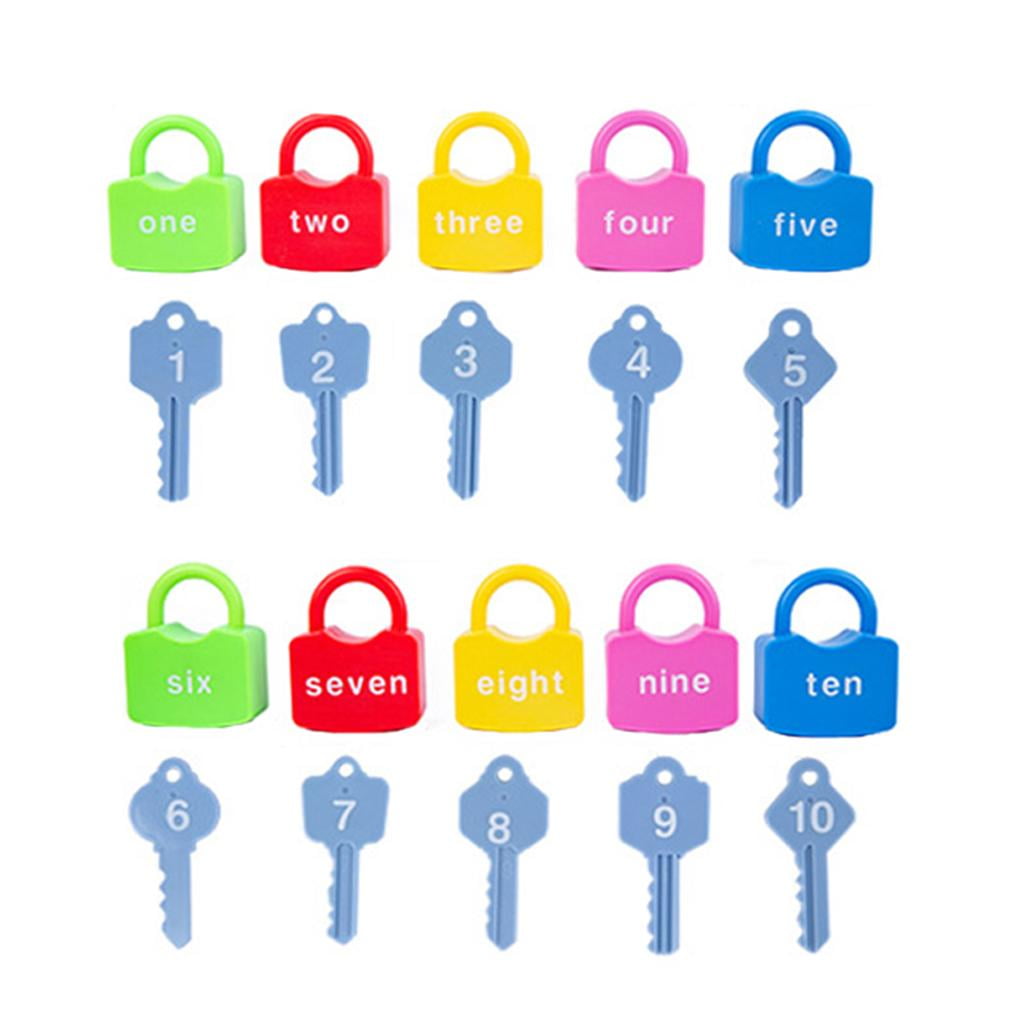 10Pack Color Montessori Locks Matching Game for Luggage Lock Kids Toddlers