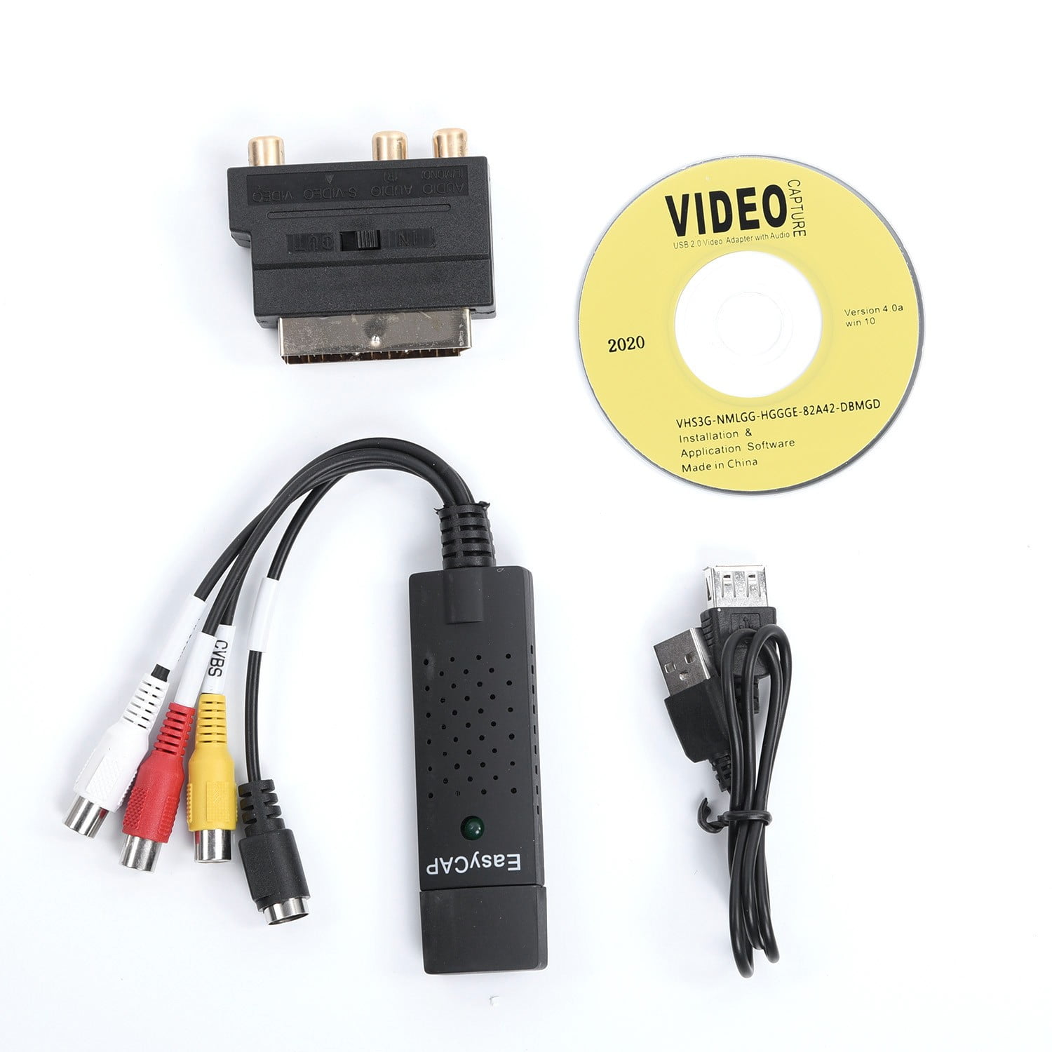 Romance fuzzy design USB VHS To DVD Video-Converter Capture Full-Scart Set With Cable For  Windows - Walmart.com