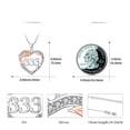 thumbnail image 4 of Taioiat 333 Necklace for Women Rose Angel Numbers Necklace with Cubic Zirconia Angel Numbers Carving Jewelry Valentines Day Gift for Wife Girlfriend Her, 4 of 7