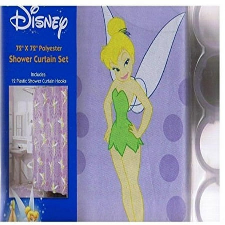 Purple Tinkerbell Shower Curtain Set Tinkerbell Curtain Walmart