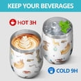 thumbnail image 4 of 12oz Stemless Wine Tumblers Cartoon Dachshund Vacuum Insulated Stainless Steel Travel Tumbler Cups Mug with Lid and Straw for Champaign,Cocktail,Beer with Cleaning Brush, 4 of 5