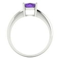 thumbnail image 4 of 1.5 ct Cushion Cut Natural Amethyst Solitaire 14K White Gold Womens Engagement Ring, 4 of 5