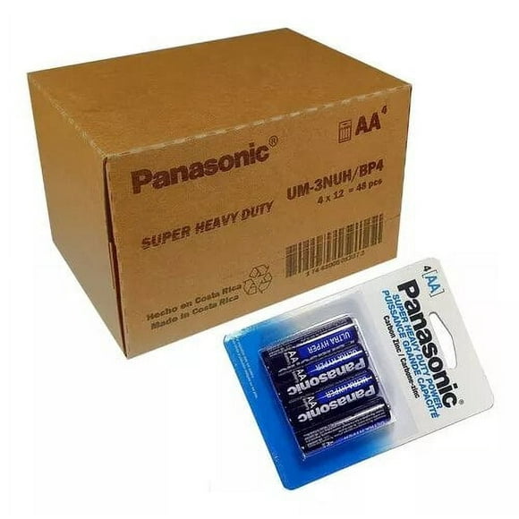 Caja de 48 Pilas Baterías Panasonic AA 12 Paquetes Original