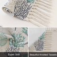thumbnail image 6 of Teal Blue Coastal Kitchen Runner Rug 2'x4',Sea Turtle Nautical Coral Summer Beach Washable Rug with Tassels,Non Slip Woven Cotton Bathroom Rugs Hallway Carpet for Foyer Bedroom Entry Back Door Decor, 6 of 9
