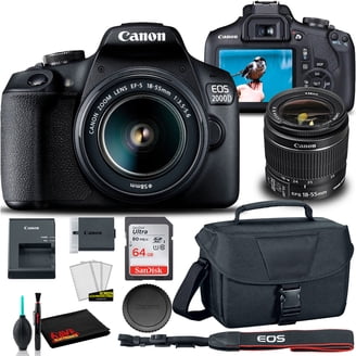 Canon EOS 90D DSLR Camera with Flip Screen, Padded Case, Memory