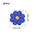 thumbnail image 2 of 24Pcs Flower Embroidery Patches, Deep Blue Hand Crochet Colorful Appliques 1.65IN for Clothes Sewing DIY Craft, 2 of 6