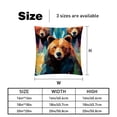 thumbnail image 5 of Bear Velvet Throw Pillow Covers with Unique Patterns - Set of 2, 16x16, 18x18, 20x20 Inches or Living Room, Bedroom, and More!, 5 of 6