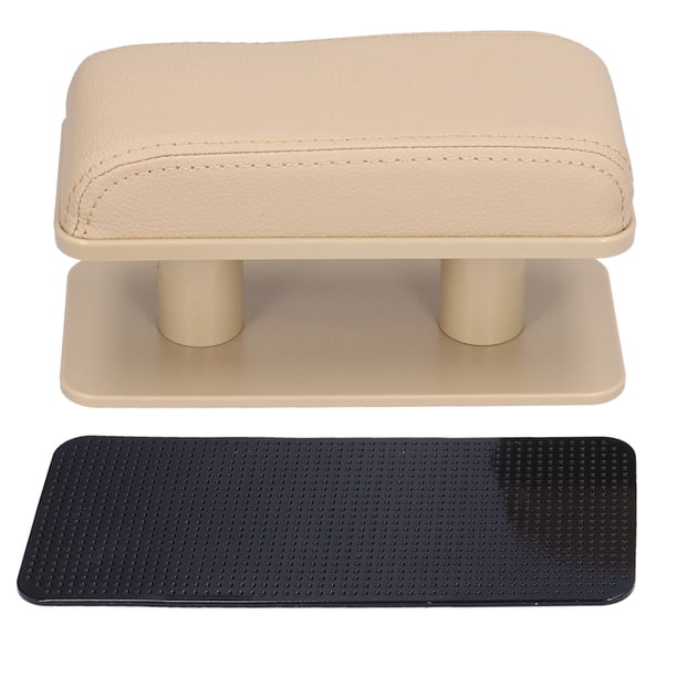 Reposabrazos ajustable para coche, soporte para codo izquierdo, almohadilla antifatiga, antideslizante, modificación interior del automóvil (Beige) Jadeshay A