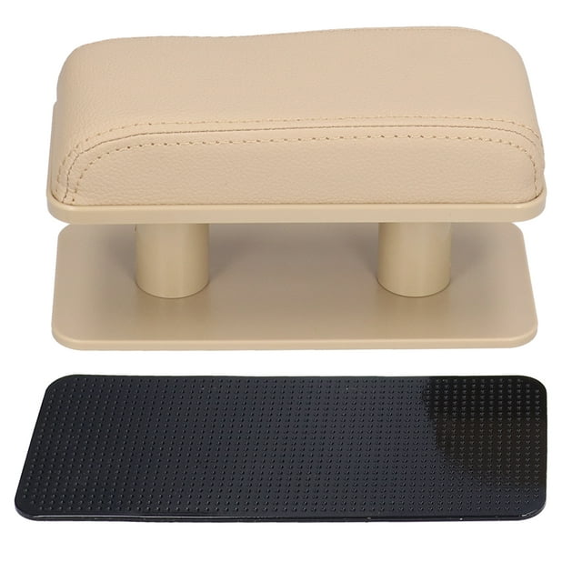 Reposabrazos de coche de altura ajustable, almohadilla de reposabrazos de puerta de coche almohadilla de soporte de codo izquierdo modificación interior (D(Beige))