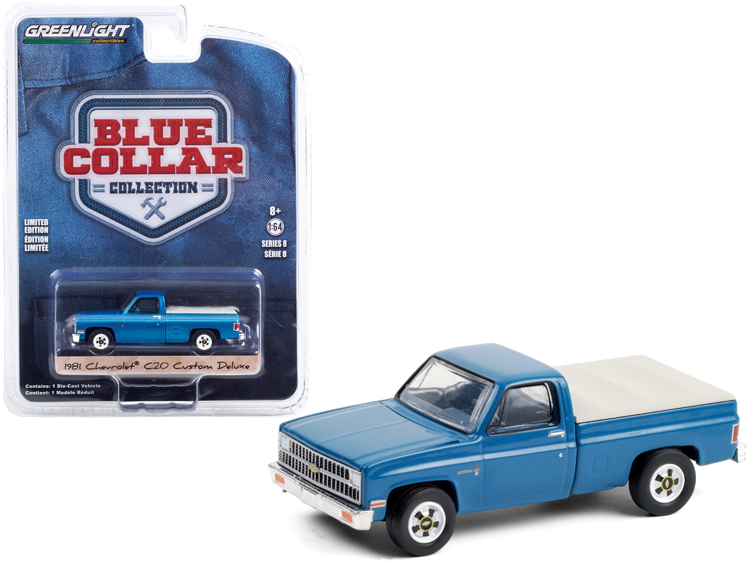 1983 83 CHEVY CHEVROLET SQUARE BODY TRUCK GOODYEAR 1:64 SCALE DIECAST MODEL CAR
