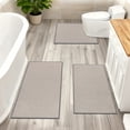 thumbnail image 2 of Bathroom Rugs Sets 3 Piece, Super Soft and Absorbent Non Slip Microfiber Toilet Bathroom Mats, 2 of 10
