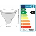 thumbnail image 5 of Un juego de 10 bombillas LED GU5.3 MR16 5W EQ 40W temperatura de color: blanco neutro 4000K, 5 of 5