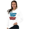 thumbnail image 4 of Love Dogs Tolerate People Antisocial Long Sleeve TShirt Men Women Brisco Brands X, 4 of 6