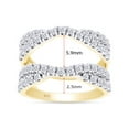 thumbnail image 6 of 1.00 CT Round Cut White Cubic Zirconia Enhancer Double Guard Ring In 14K Yellow Gold Plated Sterling Silver (Color: White, Clarity: VVS1-VVS2, 1.00 Cttw) -7.5, 6 of 9