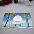 thumbnail image 2 of MKHERT Funny Elephant On Tropical Beach with Palm Tree Placemats Table Mats for Dining Room Kitchen Table Decoration 12x18 inch,Set of 4, 2 of 4