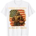 thumbnail image 1 of Funny Alpha Wolf Meme Human by Chance Alpha by Choice Weird Camiseta, 1 of 2