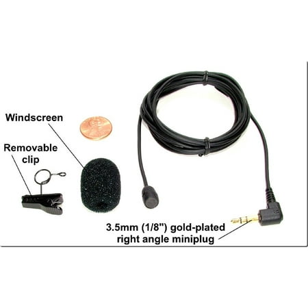 SP-LAV-22-12818 - Sound Professionals  - High sensitivity Cardioid lapel microphone, one meter cable, windscreen and clip. Wired dual mono for stereo recorders, computers and steno (Best Wired Lav Mic)