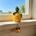 thumbnail image 5 of ZhangC Fruit Resin Shelf Sitter Figurines with Flexible Dangling Legs, Whimsical Hanging Edge Statues, Cute Fruit Character Desktop Ornaments for Bookshelf Windowsill Tabletop Indoor Home, 5 of 8