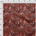 thumbnail image 2 of oneOone Silk Tabby Orange Fabric Animal Skin Dress Material Fabric Print Fabric By The Yard 42 Inch Wide-9GZ, 2 of 4
