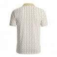 thumbnail image 4 of LIIPEE Summer Fashion Graphic Polo Shirt For Men Short Sleeve Tennis Collar Shirts Male Comfortable Breathable Versatile Polos,M, 4 of 4