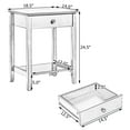 thumbnail image 2 of Gymax 2PCS Nightstand Sofa Side End Table Bedroom Living Room w/ Shelf Drawer White, 2 of 10