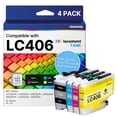thumbnail image 1 of Cartuchos de tinta Stamsky LC406 para impresora Brother LC406XL, paquete de 4, 1 of 7
