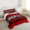 thumbnail image 3 of Feelyou Leopard Print Teen Twin Comforter Sets, Zebra Cheetah Wildlife Bedding Set, 2pcs, 3 of 8