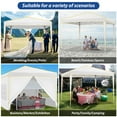 thumbnail image 6 of SANOPY 10' x 10' Pop up Canopy Tent, Canopy Shelter with 4 Removable Sidewalls and Sandbags, Outdoor Party Tent with Carry Bag for Backyard, Sliver White, 6 of 9