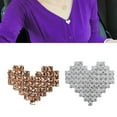 thumbnail image 2 of Lerpwige Rhinestoned Heart Brooch Elegant Alloy Badge Pin Jewelry For Parties Gifts, 2 of 8