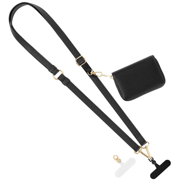 Correa para Celular MoKo de Cuero con Billetera Negra