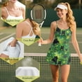 thumbnail image 6 of Yuyamidu Black Cat Womens Tennis Dress, 2 Pieces Butterfly Golf Workout Dress with Shorts, Women's Spaghetti Strap Activewear Dresses Size XL, Green, 6 of 7