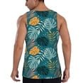 thumbnail image 3 of Haiem Tropical Leaves Men Workout Tank Top Gym Bodybuilding Sleeveless Muscle T Shirts Athletic Tank Breathable Workout Shirt-Medium, 3 of 9