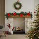 thumbnail image 5 of Paquete de 4 lazos navideños de terciopelo flocado para decoración navideña | Juego de 4 lazos decorativos grandes para coronas, árboles y guirnaldas, 5 of 6