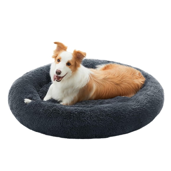 Cama para Mascotas Feandrea Gris Oscuro con Cojín Central Extraíble y Lavable