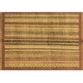 thumbnail image 1 of Ahgly Company Indoor Rectangle Abstract Brown Modern Area Rugs, 2' x 4', 1 of 4